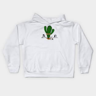 Free hug cactus in the wild west Kids Hoodie